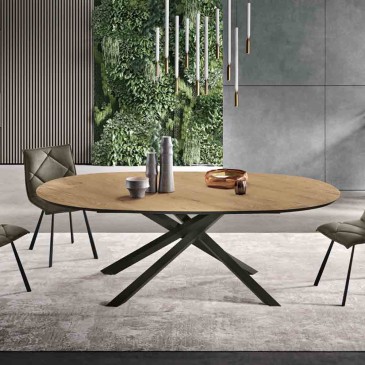 Ron di Capodarte ovale houten tafel geschikt om te wonen | kasa-store