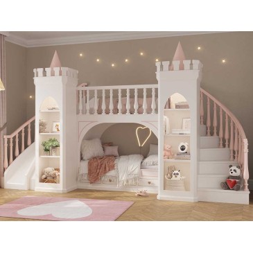 Komplettes Schlafzimmer mit Märchenschloss-Thema, geeignet für Mädchen