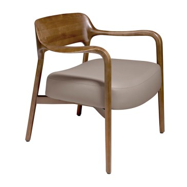 Moderne houten fauteuil gemaakt door Angel Cerdà