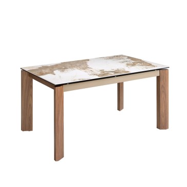 Angel Cerdà uitschuifbare porseleinen marmeren tafel geschikt voor woonkamers