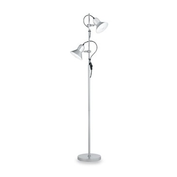 Polly floor lamp in metal and enamelled inside the diffuser with adjustable light in height and inclination