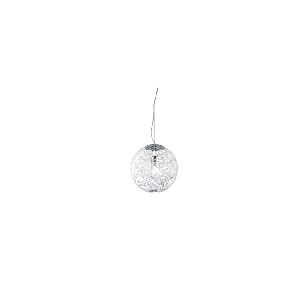Mapa Max plafondlamp met ua of 5 lampjes met metalen structuur en geblazen glas