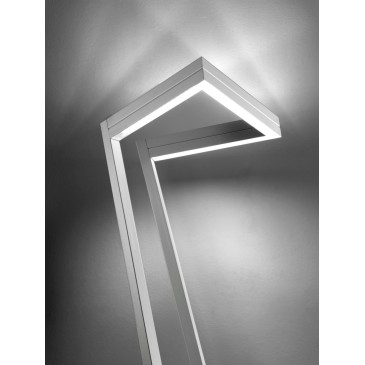 Lámpara de pie My Way de metal pintado blanco con iluminación LED