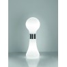Dina floor lamp in chromed metal and blown glass with two power buttons