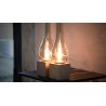 Amarcord table lamp with concrete base and glass diffuser