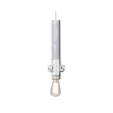 Nando suspension lamp in white, anthracite or gold metal. Lamp socket type E 27