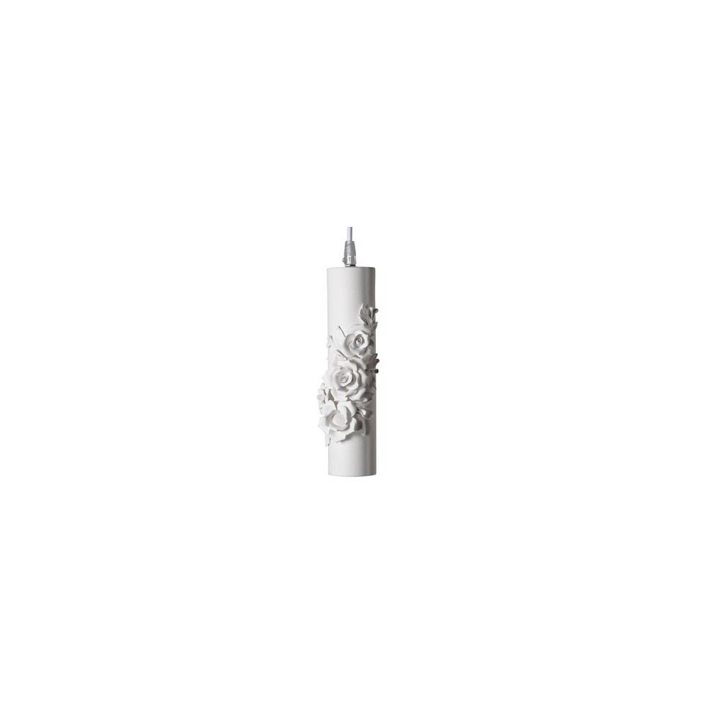 Lámpara de suspensión Capodimonte en cerámica blanca mate. Iluminación de la lámpara 1 x máximo 35 vatios incluidos