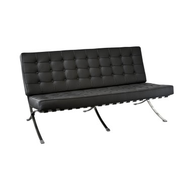 Re-edition of Barcelona sofa 2 seats Ludwig Mies van der Rohe in real Italian leather