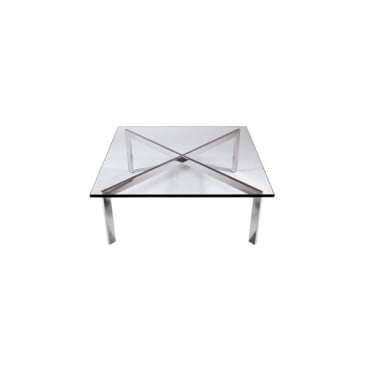 Barcelona Glass Coffe Table by Ludwig Mies van der Rohe