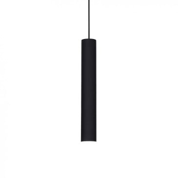 Lampe suspension Look en métal noir avec lampe GU 10 de 28 watts