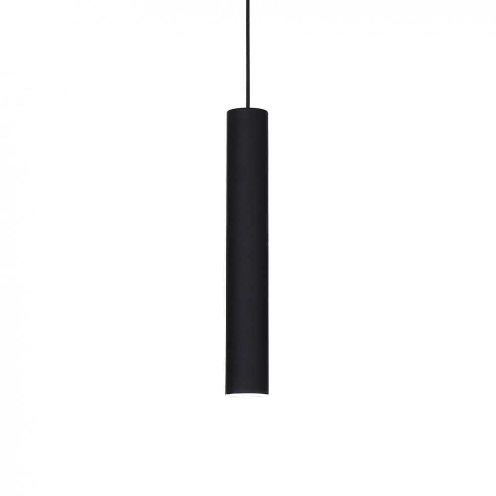 Lámpara colgante Look de metal negro con lámpara GU 10 de 28 vatios