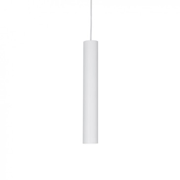 Lámpara colgante Look de metal blanco o negro con lámpara GU 10 de 28 vatios