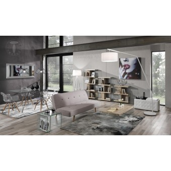 Nancy living room table by Tomasucci sides in transparent tempered glass and top in MDF wood