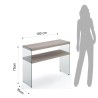 Nancy fixed console by Tomasucci with glass legs and MDF wooden top