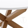 Mesa redonda Frisia com base em madeira maciça. estilo nórdico.