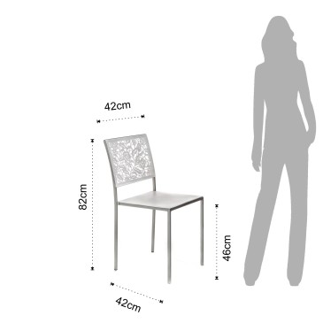 Set 4 sedie Classic di Tomasucci impilabile con struttura in metallo. Seduta e schienale in ABS disponibile in due finiture