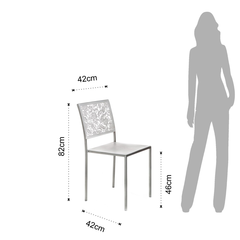 Ensemble de 4 chaises Classic de Tomasucci empilables avec structure en métal. Assise et dossier en ABS disponibles en deux fini