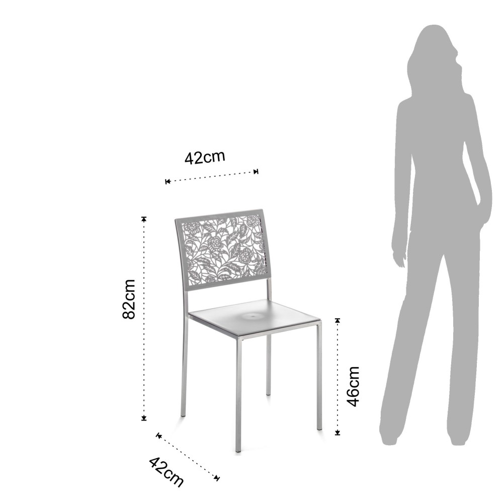 Set van 4 Classic stoelen van Tomasucci stapelbaar met metalen structuur. Zitting en rugleuning in ABS verkrijgbaar in twee afwe