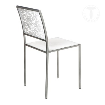 Set of 4 Classic Tomasucci stackable chairs with metal structure. ABS seat and back available in two finishes