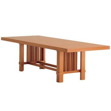 Re-edition of the Talisien table by Frank Lloyd Wright in solid cherry