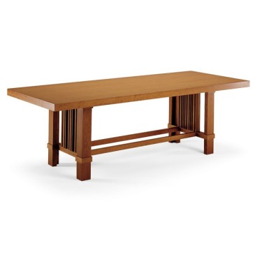 Re-edition of the Talisien table by Frank Lloyd Wright in solid cherry
