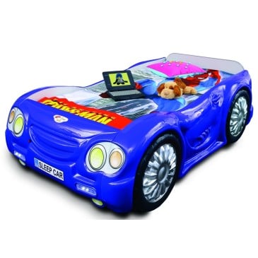 Car-shaped Abs kids bed including bed base and mattress