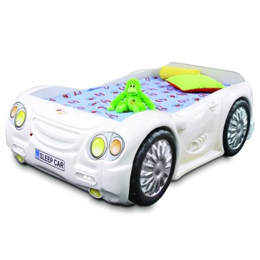 plastiko auto vit säng