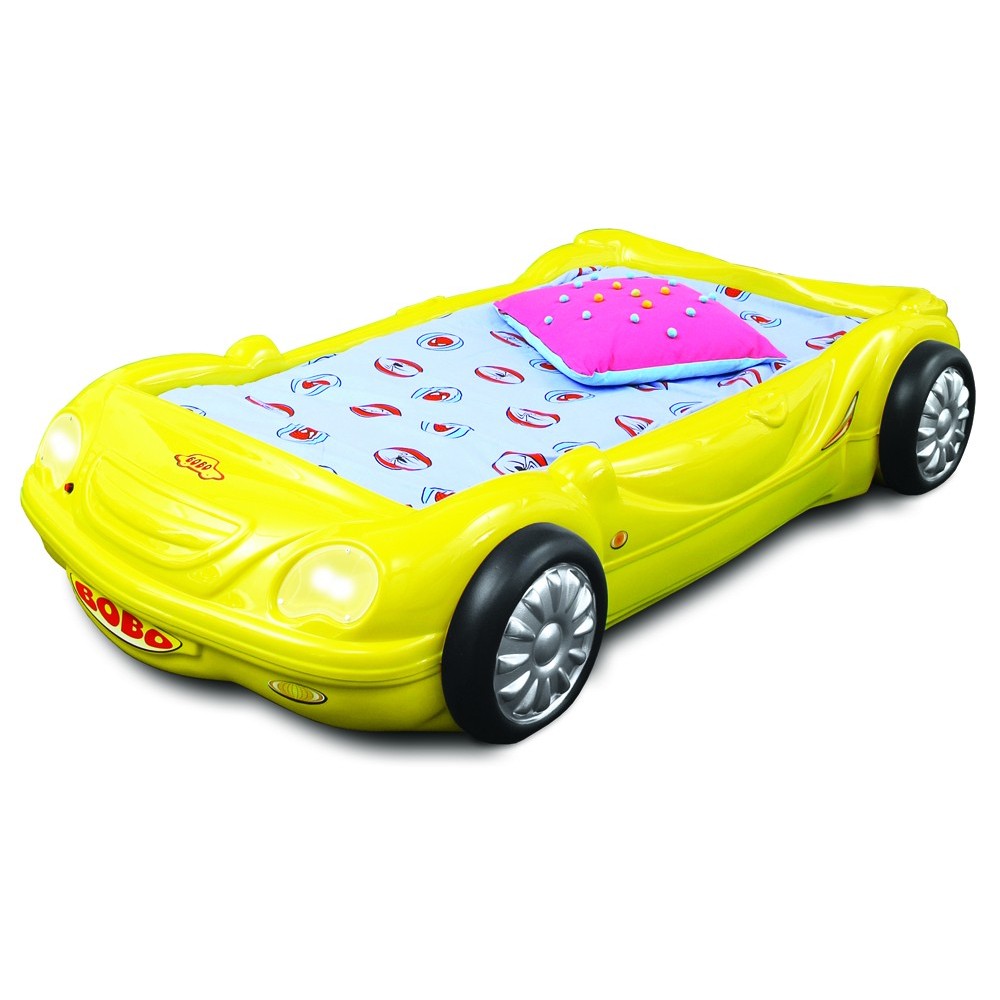Decimal Distraer Avispón Bonita Mini Cama para Dormitorio en abs en forma de coche de carreras.