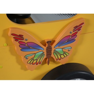plastiko happy bus letto giallo farfalla