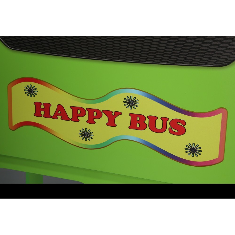 Litera para niños HAPPY BUS en mdf con red y colchón