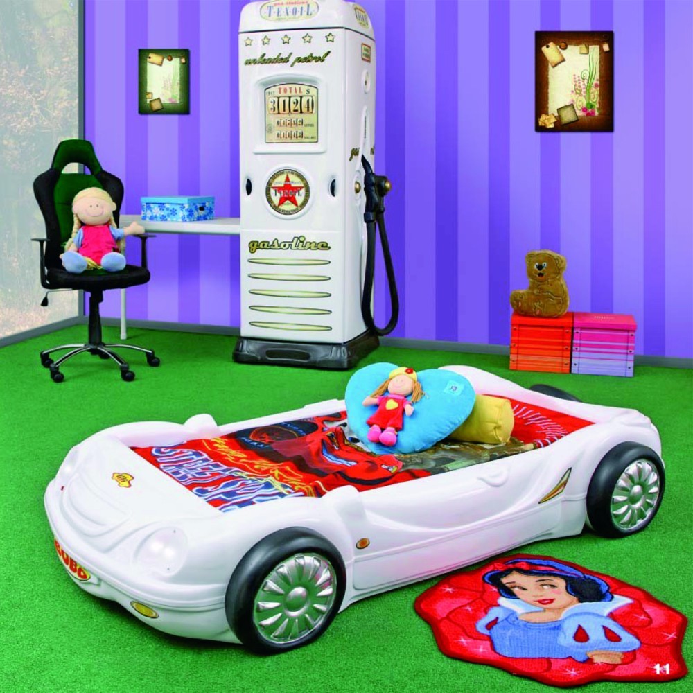 Mini lit bébé pour chambre bébé en ABS en forme de voiture