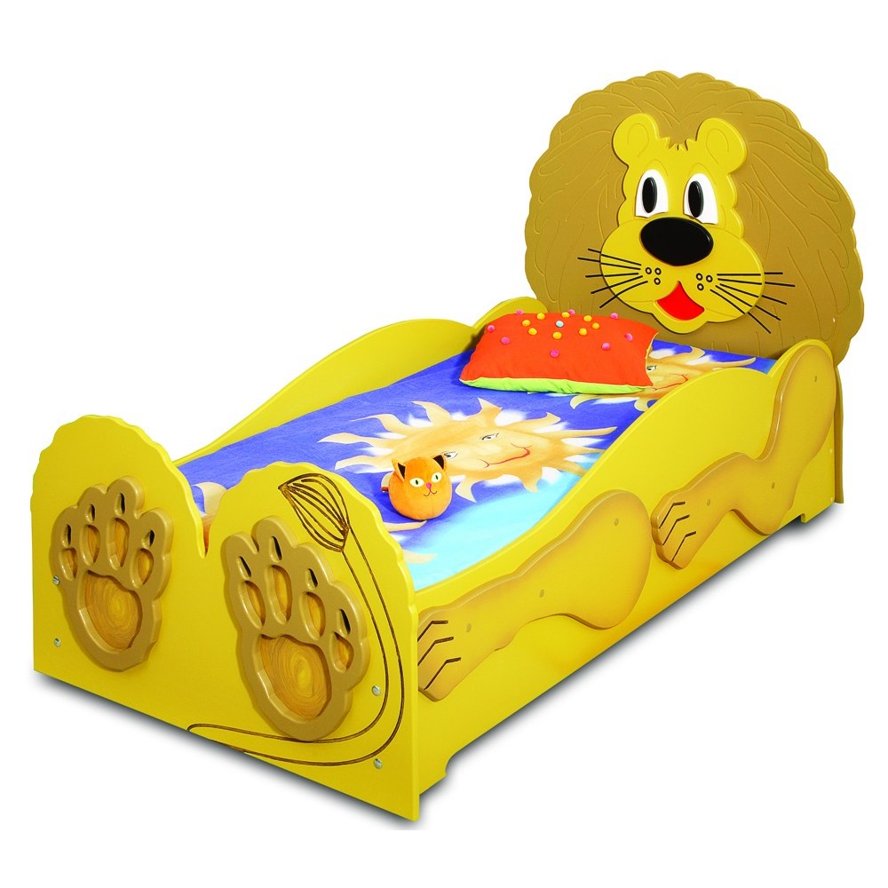 Single bed for children in mdf model LION