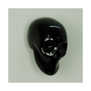 Colgador de pared Skull en resina disponible en blanco, negro y dorado