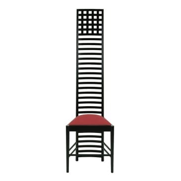 Reproduktion des Mackintosh Hill House Stuhls aus Massivholz mit gepolstertem Sitz aus Leder oder Stoff in verschiedenen Farben