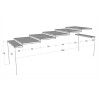 Extendable console Diago with telescopic metal structure and 5 wooden extensions