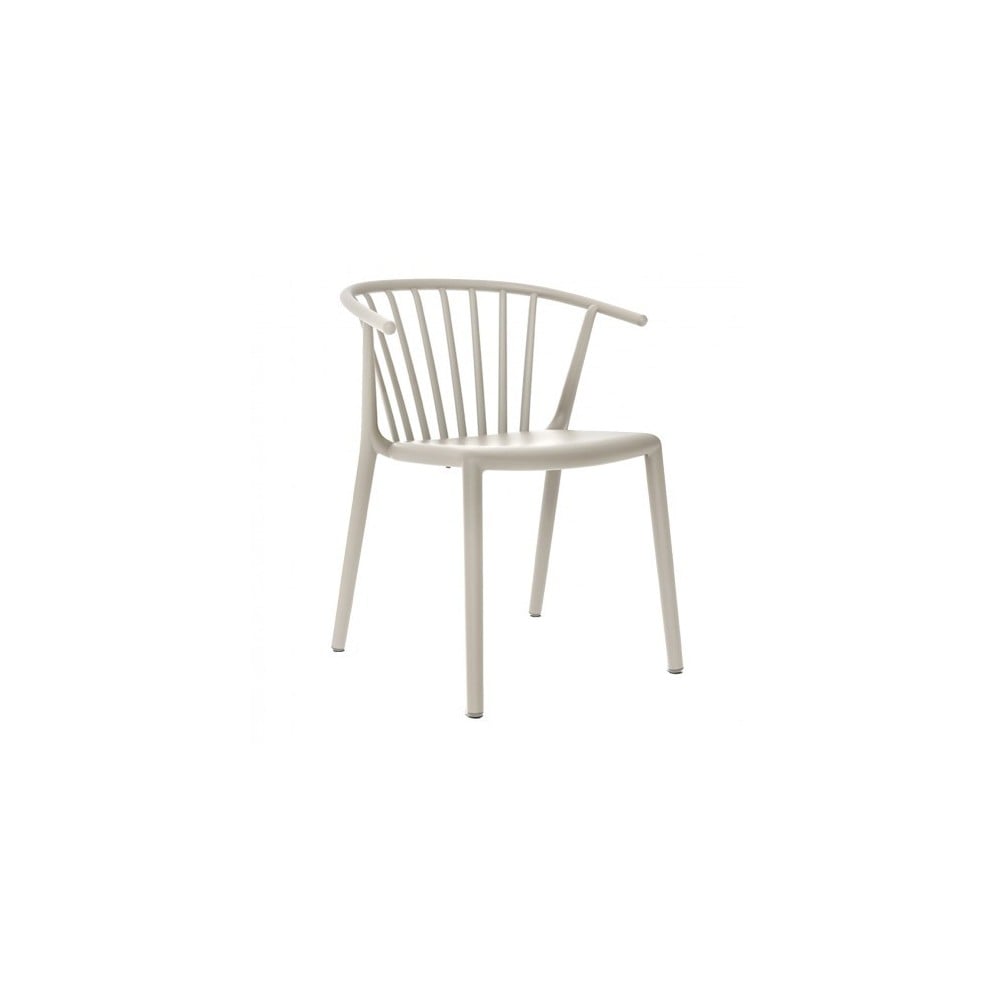 Woody outdoor chair in stackable polypropylene available in several colors
