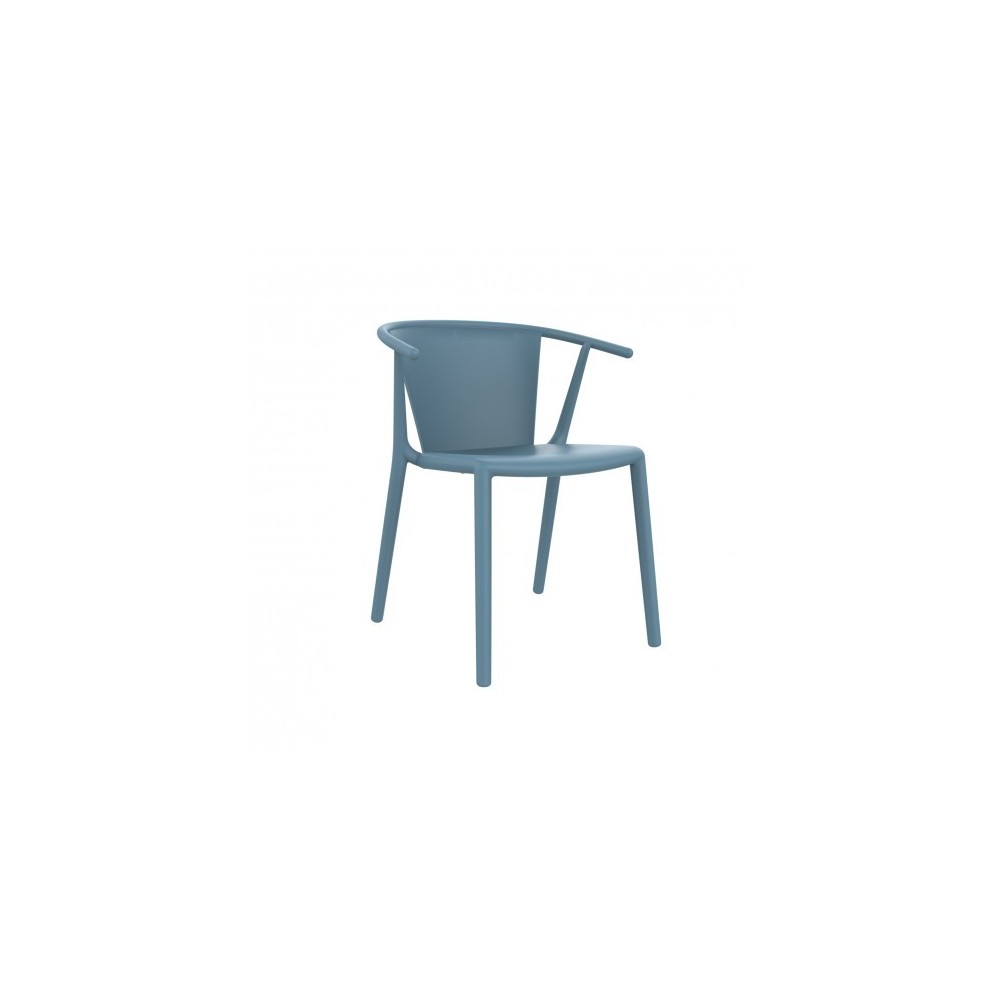 Sedia per esterno Steely in polipropilene e fibra di vetro disponibile in varie finiture
