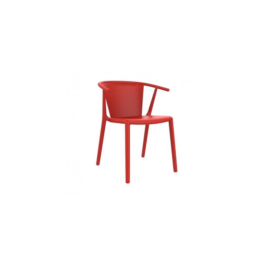 Steely outdoor chair in polypropylene and fiberglass available in various finishes