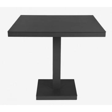 Barcino Square outdoor table with square central leg and aluminum top available in three colors