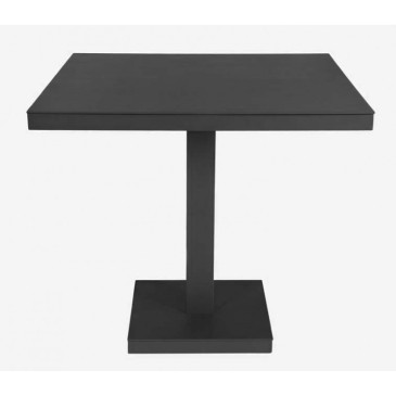 Τραπέζι εξωτερικού χώρου Barcino Quadrato με τετράγωνο κεντρικό πόδι και τοπ αλουμινίου διαθέσιμο σε τρία χρώματα