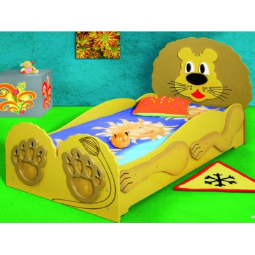 Eenpersoonsbed voor kinderen in MDF-model LION