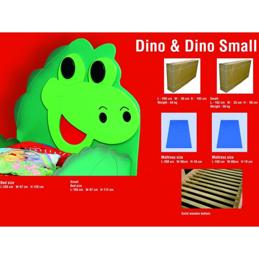 Single-size mdf beds for girl DINOSAURO model