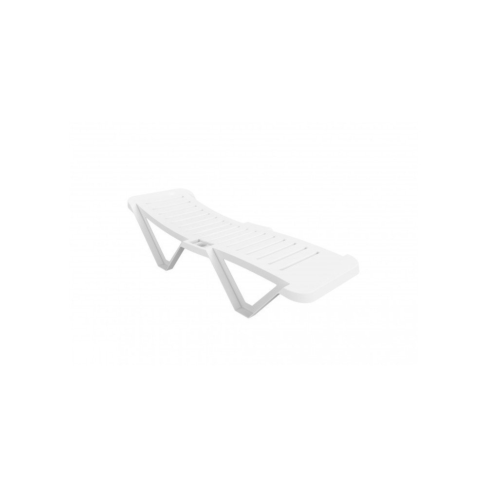 Costa Brava outdoor chaise longue in stackable polypropylene available in two colors
