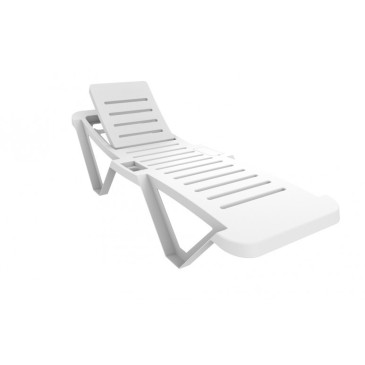 Master stackable deckchair with 5 position reclining backrest available in 3 colors