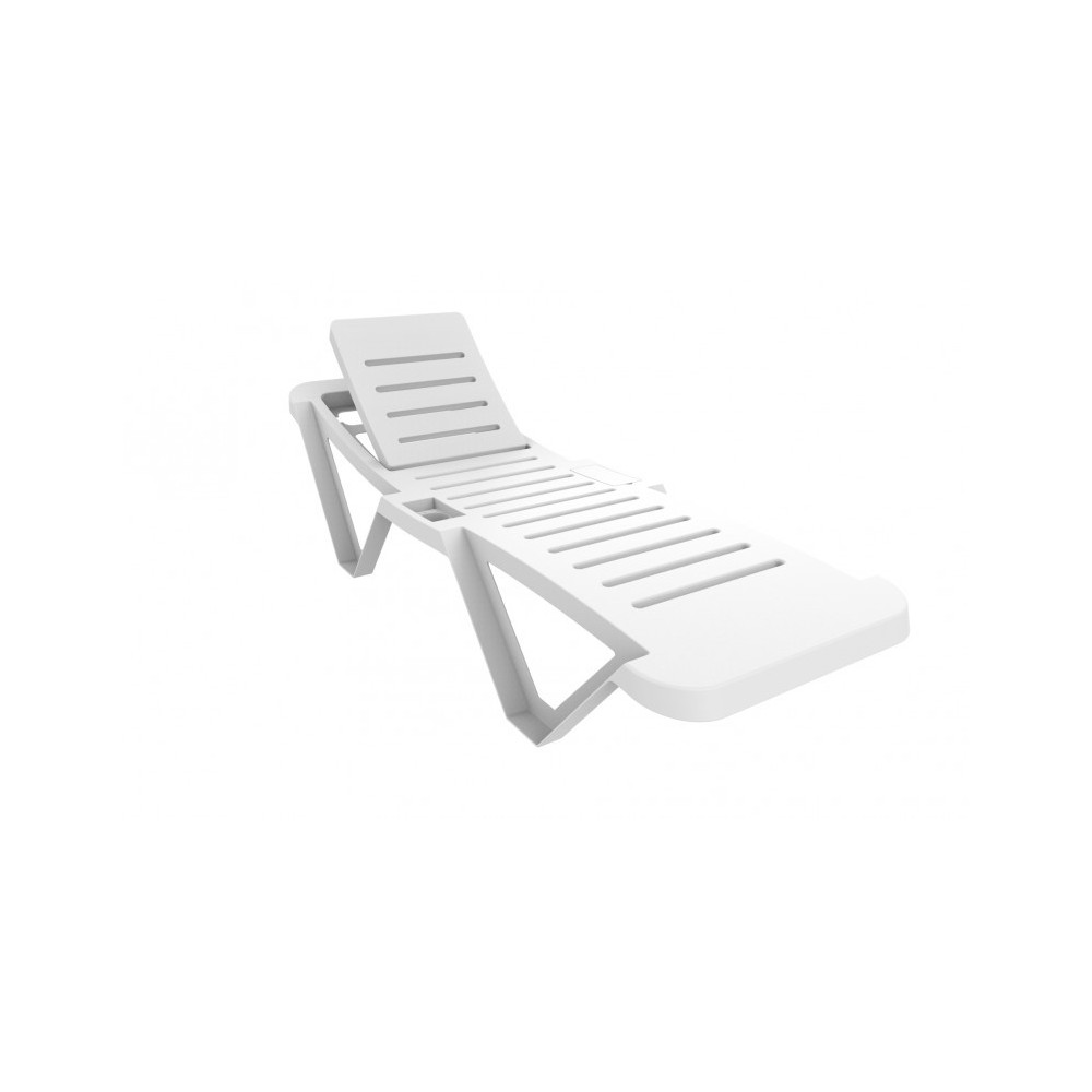Master stackable deckchair with 5 position reclining backrest available in 3 colors