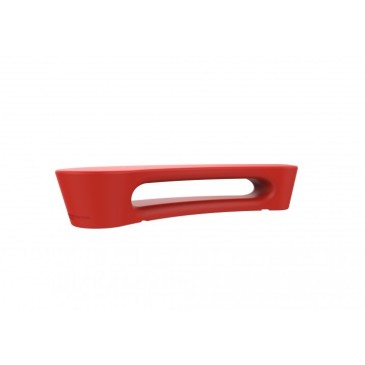 Panchina per esterno Boomerang in polietilene rotostampato disponibile in tre diversi colori