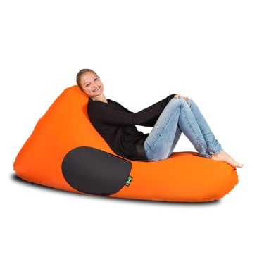 X-SHARK pouf bag in elastic microfibre and breathable lycra padded with polyurethane spheres. Washable and removable