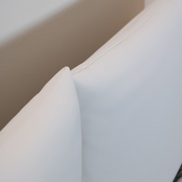 Antea Doppelbett mit Behälterstruktur oder ohne und Netz enthalten. Bezug aus Kunstleder mit vollständig abnehmbaren Bezügen