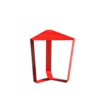 Mesa de centro Finity em metal revestido a pó em vermelho, branco e preto disponível em dois tamanhos