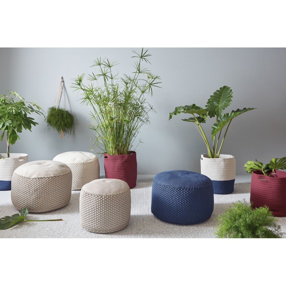 Berenice outdoor and indoor pouf available in two sizes and in three different colors